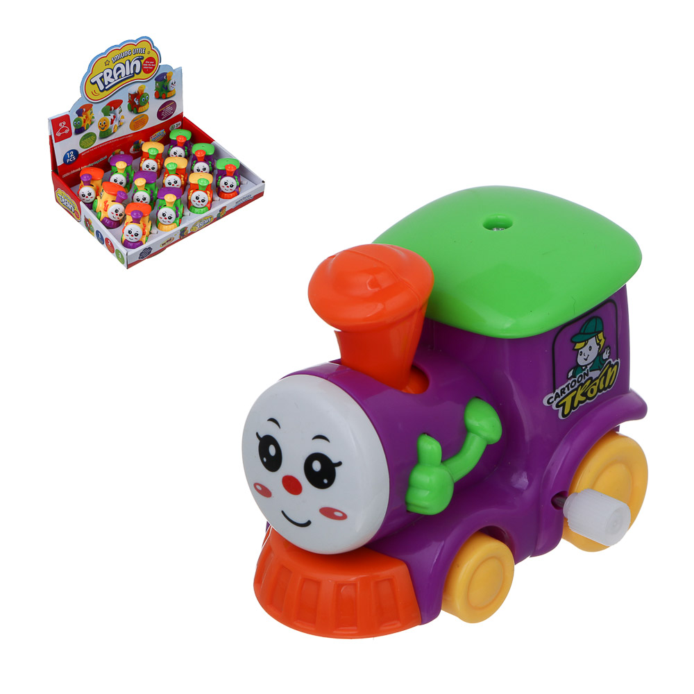 Игрушка заводная "Паровозик", ABS, 4,6х7,7х6,4см, арт.№ 866-091