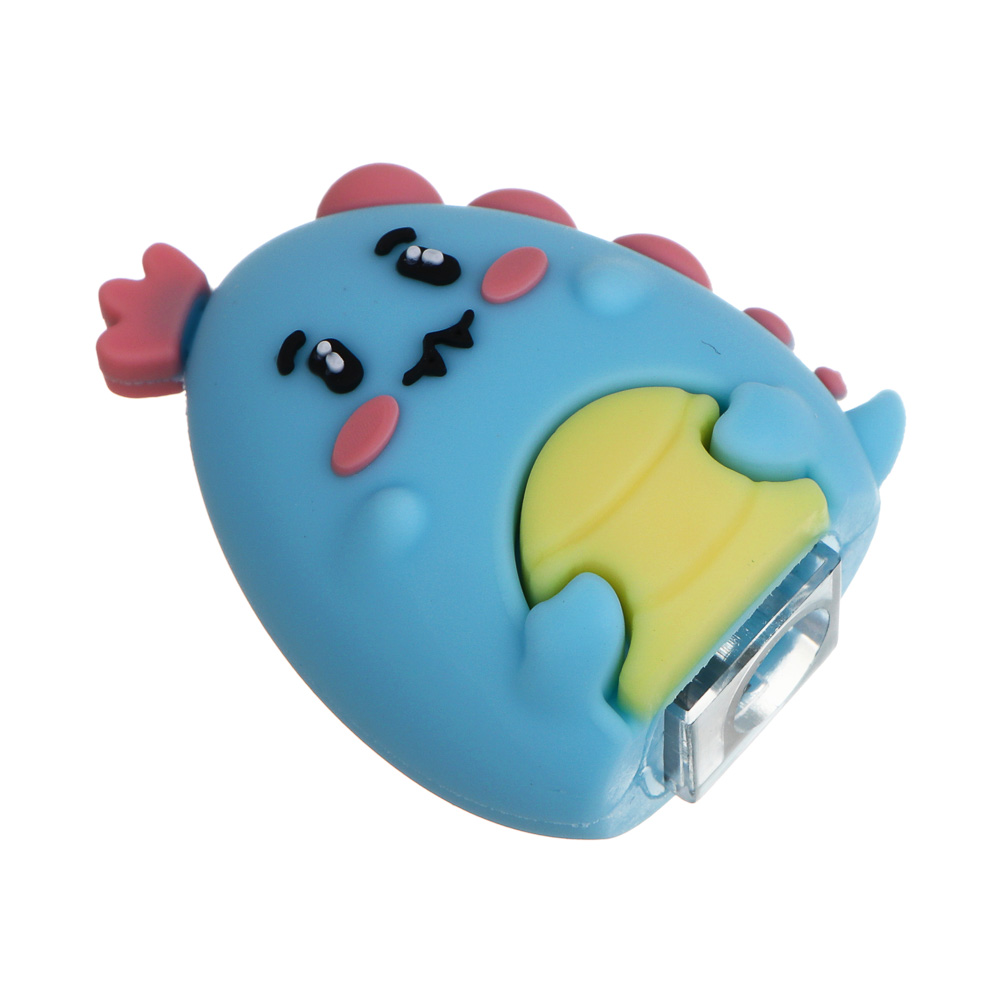 Точилка фигурная "Дино", 4х3х2,5см, 1 отверстие, PVC, 4 дизайна, арт.№ 607-066