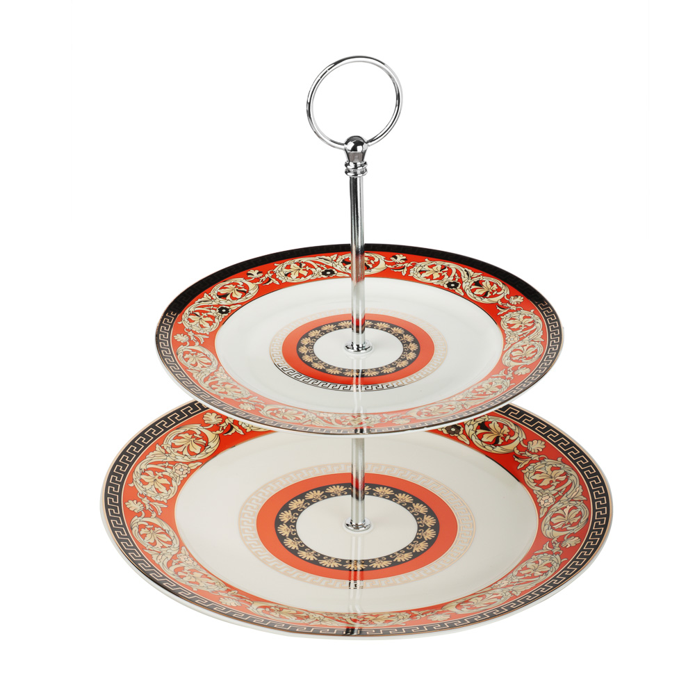 Рыжий Ваза для фруктов 2-х ярусная, 20см, 26,5см, фарфор, подарочная упаковка, арт.№ 802-540