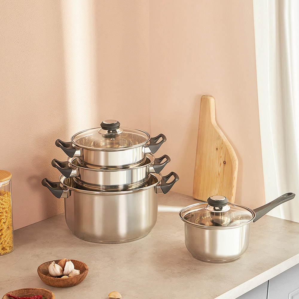 Стрейтон Кастрюля 18х10,5см, 2,1л, со стекл. крышкой, арт.№ 822-118