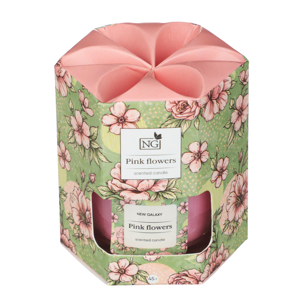 Свеча ароматизированная тм NEW GALAXY 45г., pure cotton , vanilla coconut,mixed berries,Pink flowers, арт.№ 778-332