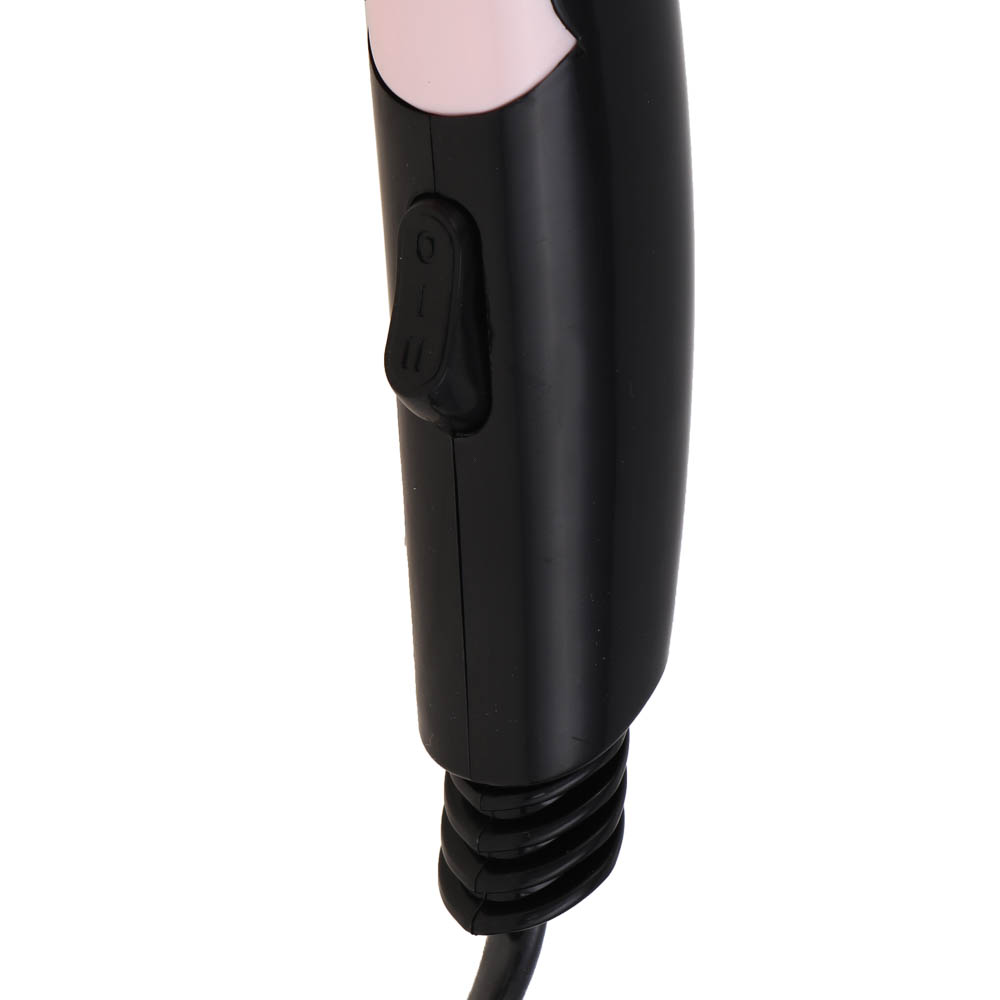 LEBEN Фен для волос, складной, 1000 Вт, 2 скорости, розовый, концентратор, арт.№ 259-227