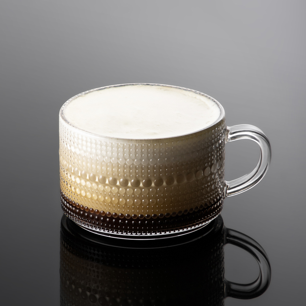 MILLIMI Кружка с рельефным узором, 380мл, стекло, арт.№ 806-176