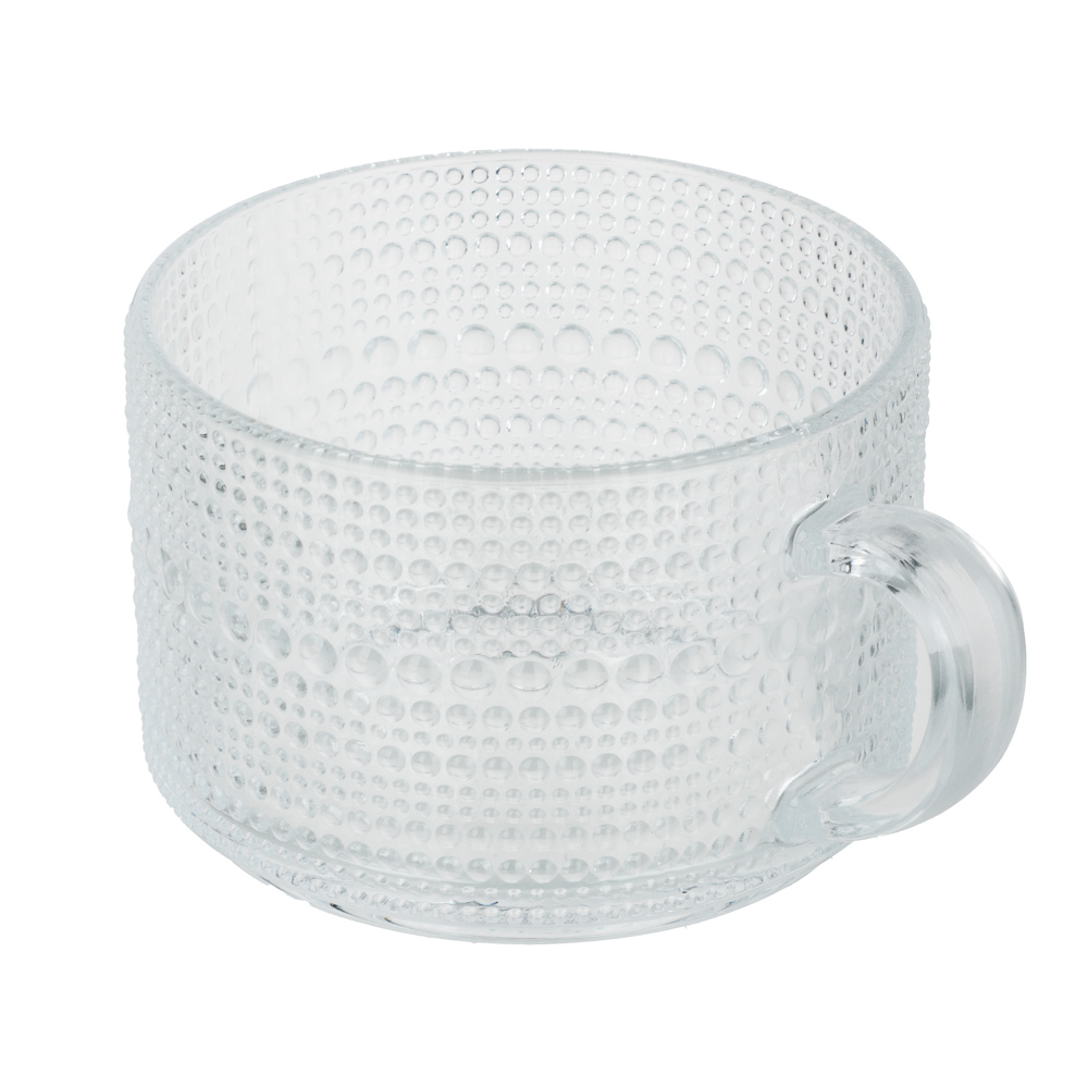 MILLIMI Кружка с рельефным узором, 380мл, стекло, арт.№ 806-176