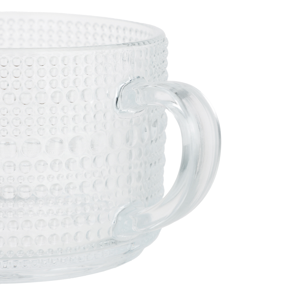 MILLIMI Кружка с рельефным узором, 380мл, стекло, арт.№ 806-176