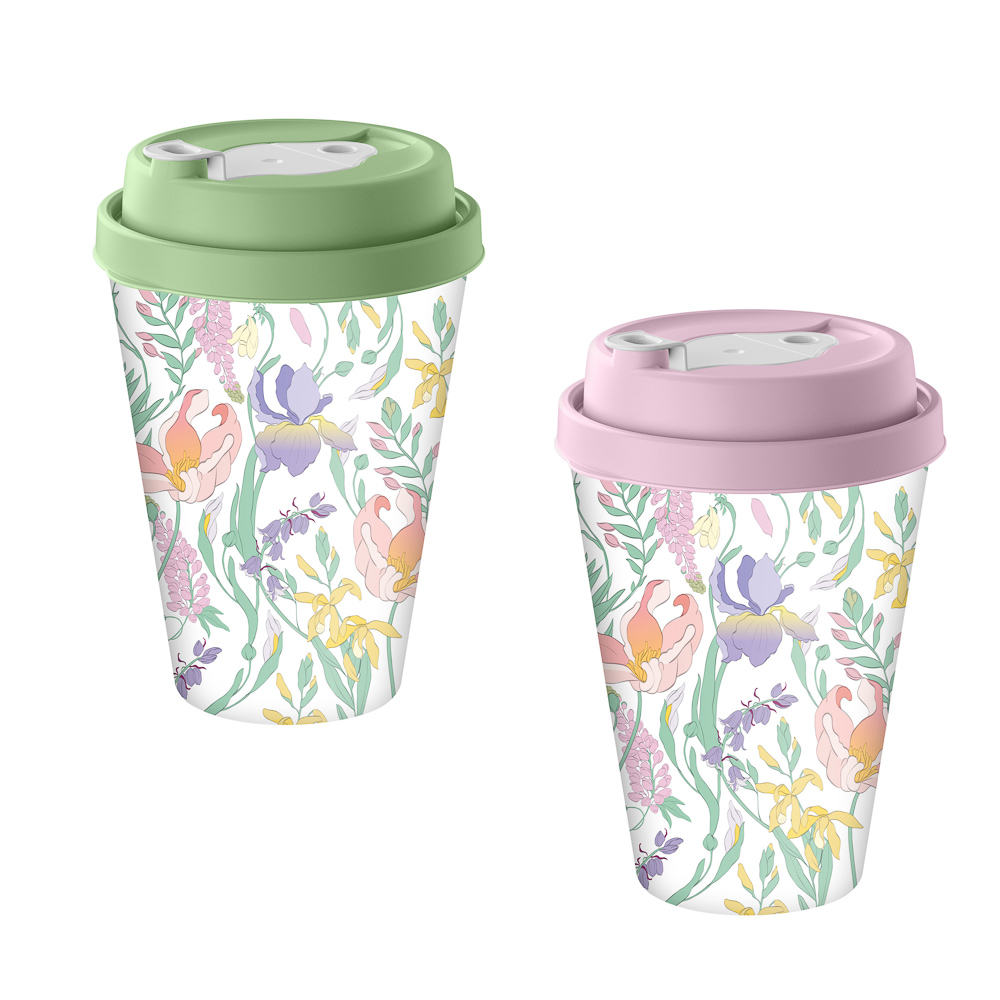 Ботаника Стакан с крышкой и клапаном 420мл, пластик, арт.№ 861-562