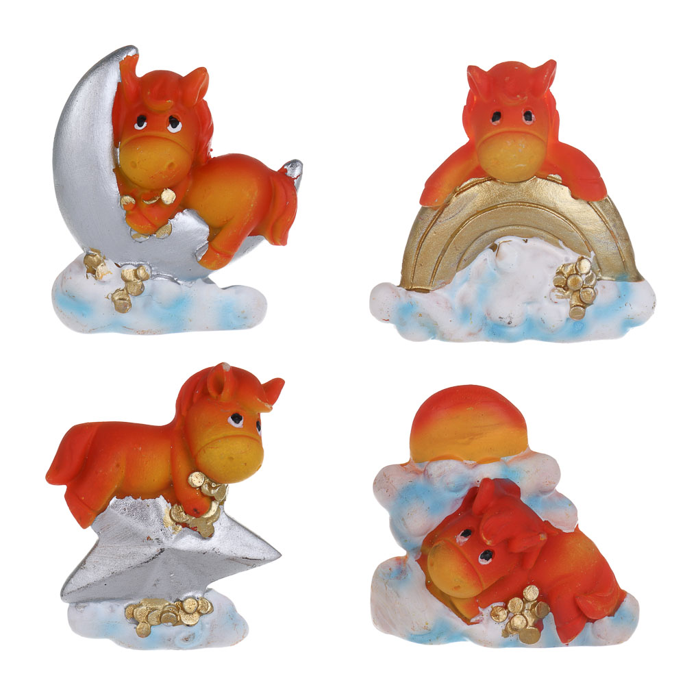 Магнит Лошадка на облачке 6,5x2x6 см СНОУ БУМ, полистоун, 4 вида, арт.№ 705-033