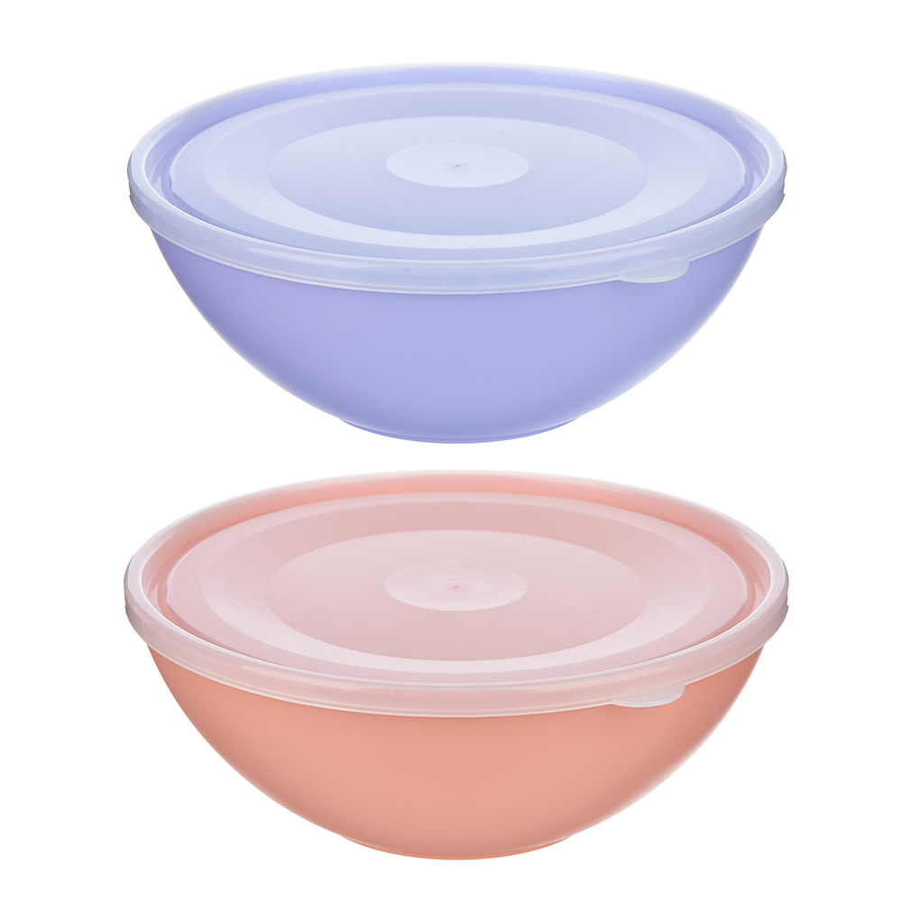 VETTA Миска с крышкой, пластик, 2л, 2 цвета, арт.№ 861-254