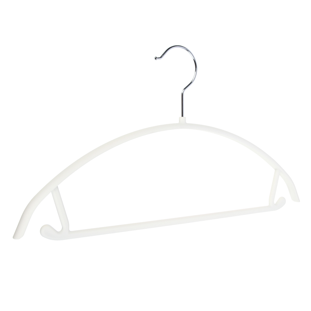 Вешалка для одежды тм VETTA, 40х21,5х1 см, пластик с покрытием софт тач, цвет белый, арт.№ 456-140