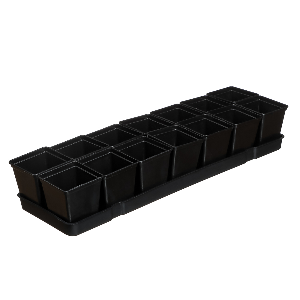 Набор для рассады на поддоне 47x13,5x9см(14штх0,25л), полипропилен, арт.№ 105-029
