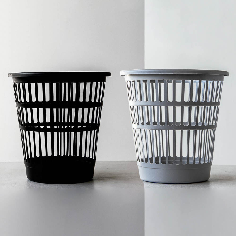 Корзина для мусора и бумаг 8,5л, сетчатая, полипропилен, 25х26х26см, 2 цвета, арт.№ 407-105