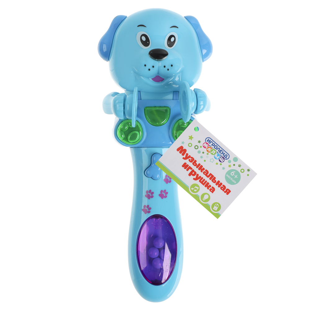 ИГРОЛЕНД Игрушка музыкальная в виде животного, пласт., 2ААА, 16х6х5,5см, 2 дизайна, арт.№ 272-641