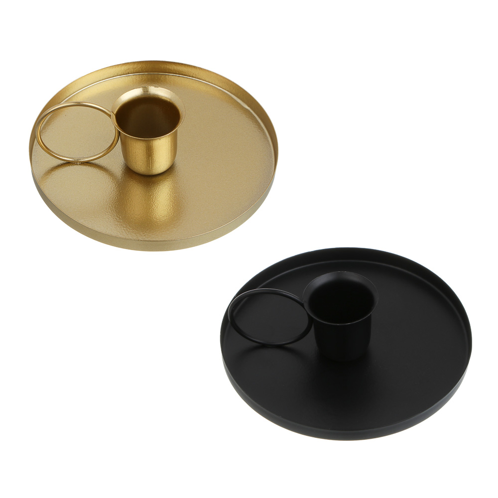 Подсвечник тм LADECOR металлический, 10,5x10,5x3,5 см, с ручкой, 2 цвета, арт.№ 477-256