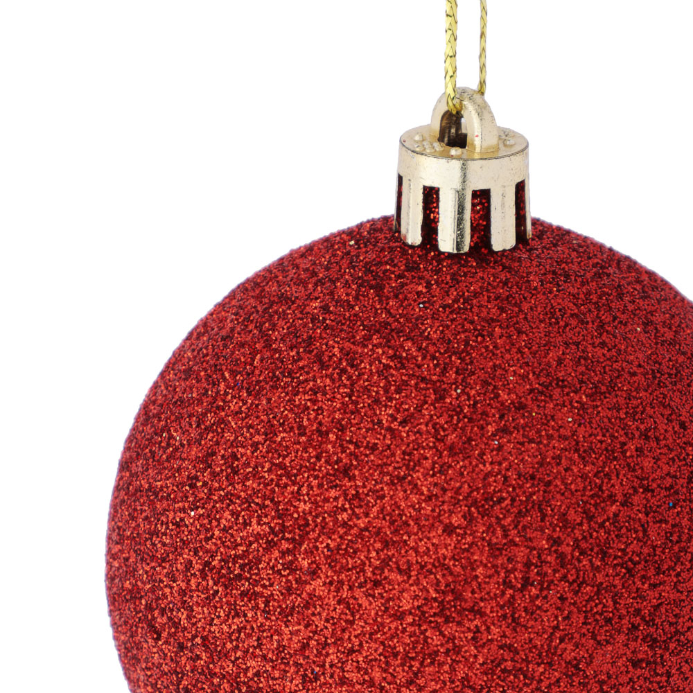 СНОУ БУМ Набор шаров 6 см, 18 шт, пластик, глиттер, 26-101, арт.№ 309-065