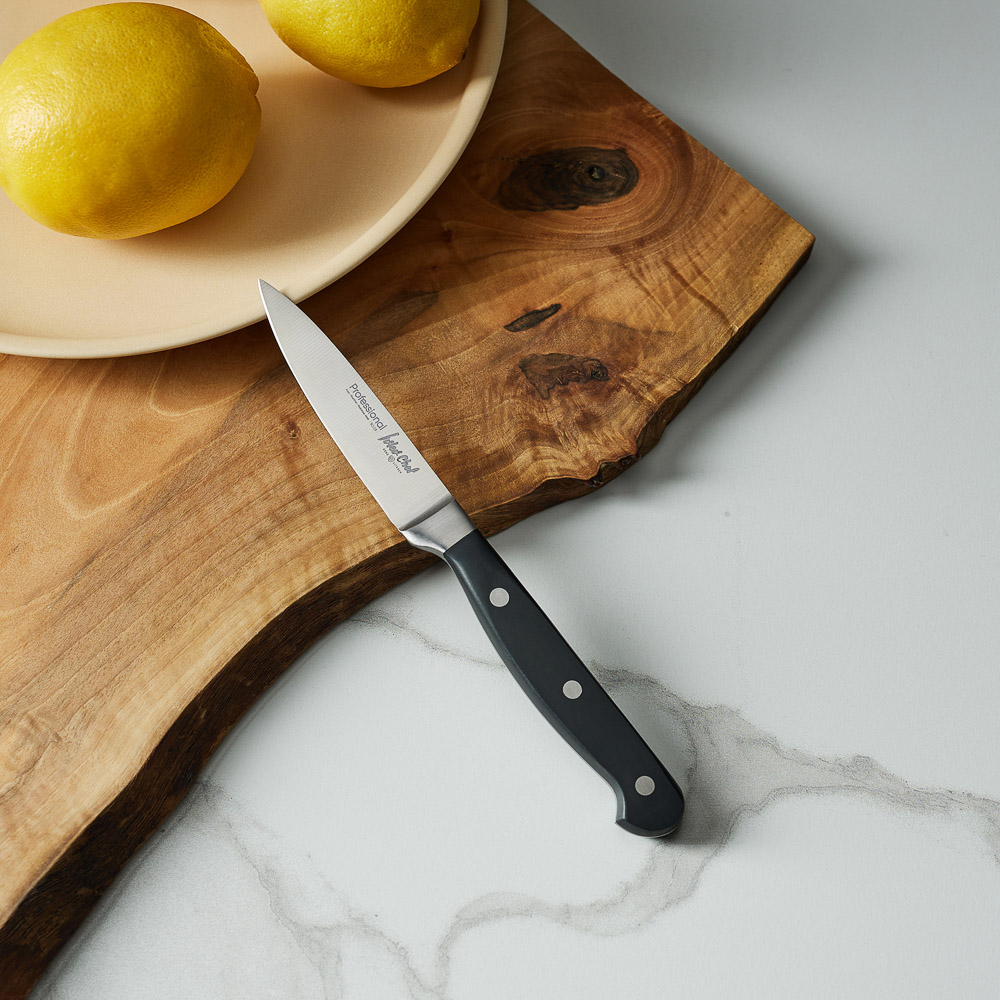 Ivlev Chef Profi Нож кухонный овощной 9см с прямым лезвием, кованый, нерж.сталь 5Cr15, арт.№ 803-001