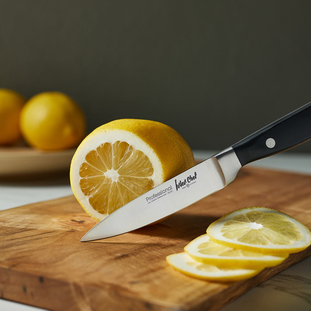 Ivlev Chef Profi Нож кухонный овощной 9см с прямым лезвием, кованый, нерж.сталь 5Cr15, арт.№ 803-001