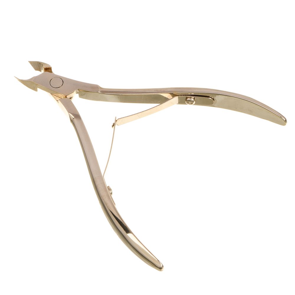 ЮНИLOOK Кусачки для кутикулы "ULTRA" 11 см, длина лезвий - 6 мм, цвет золото, сталь, арт.№ 305-454