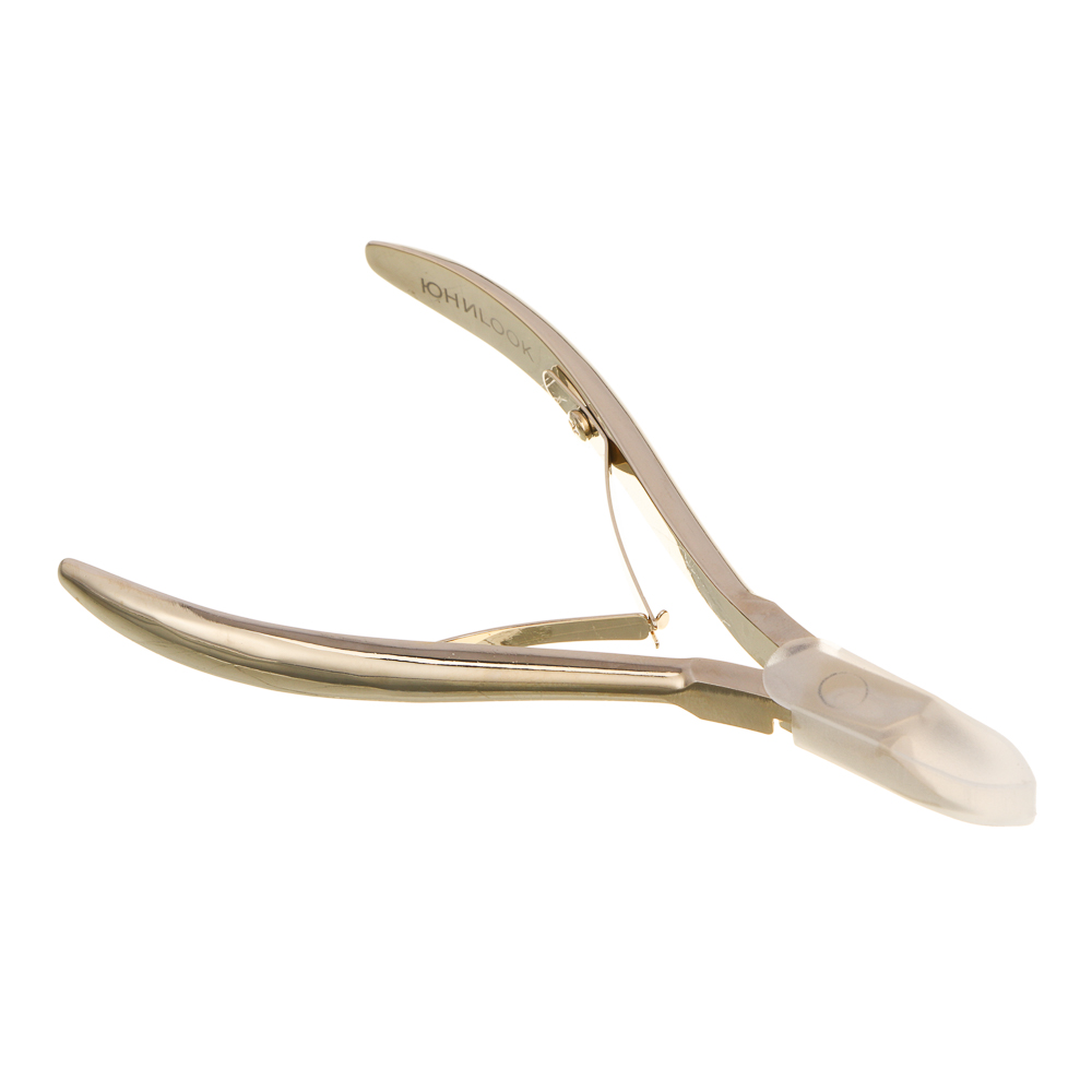 ЮНИLOOK Кусачки для кутикулы "ULTRA" 11 см, длина лезвий - 6 мм, цвет золото, сталь, арт.№ 305-454