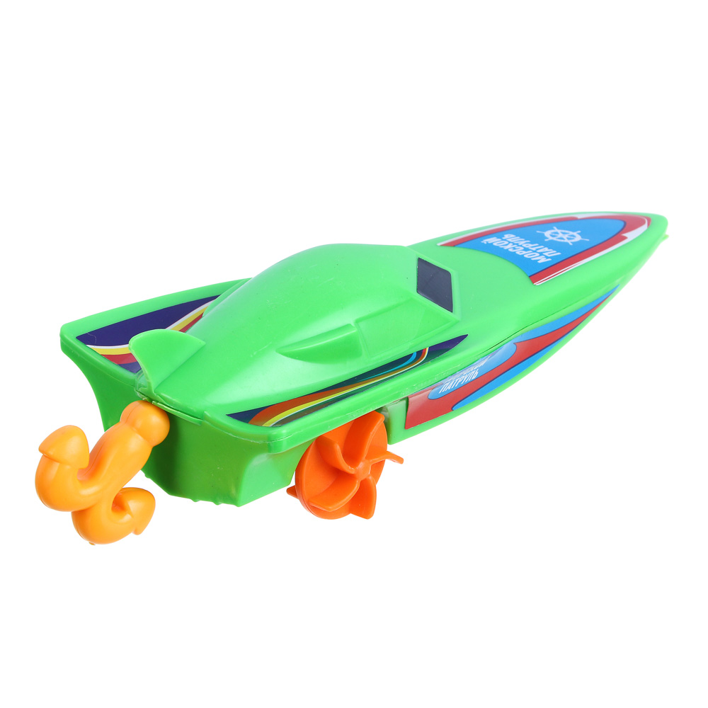 ИГРОЛЕНД Катер заводной с мотором на воде, PP, 21х5х7см, арт.№ 199-041