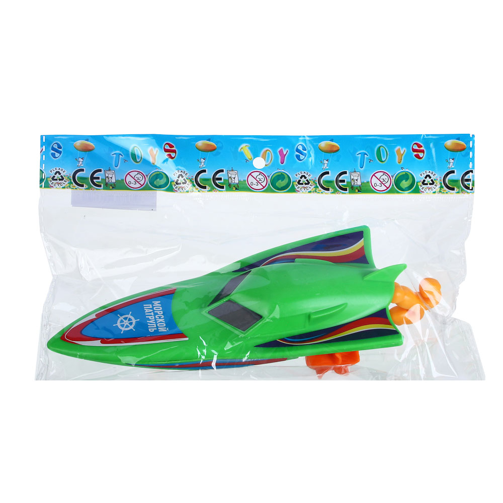 ИГРОЛЕНД Катер заводной с мотором на воде, PP, 21х5х7см, арт.№ 199-041