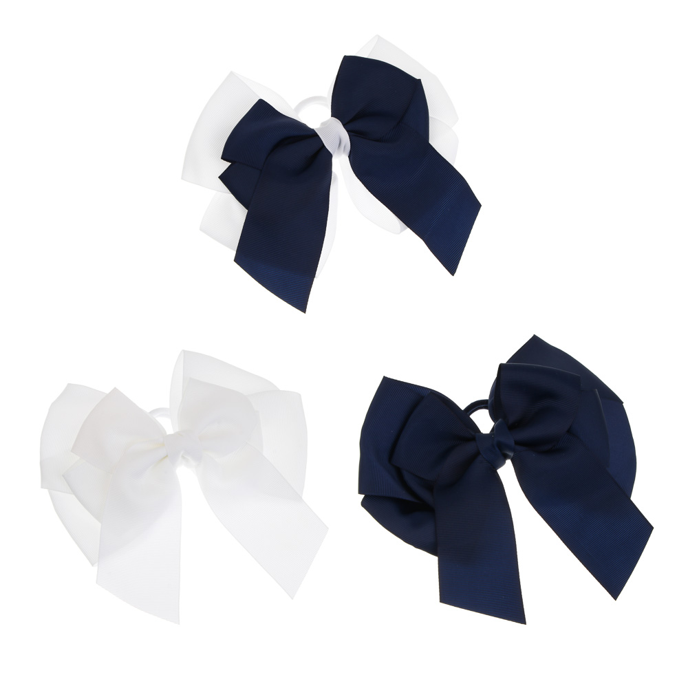 Бант двойной на резинке ЮНИLOOK, 18 см, 3 цвета, текстиль, арт.№ 322-323