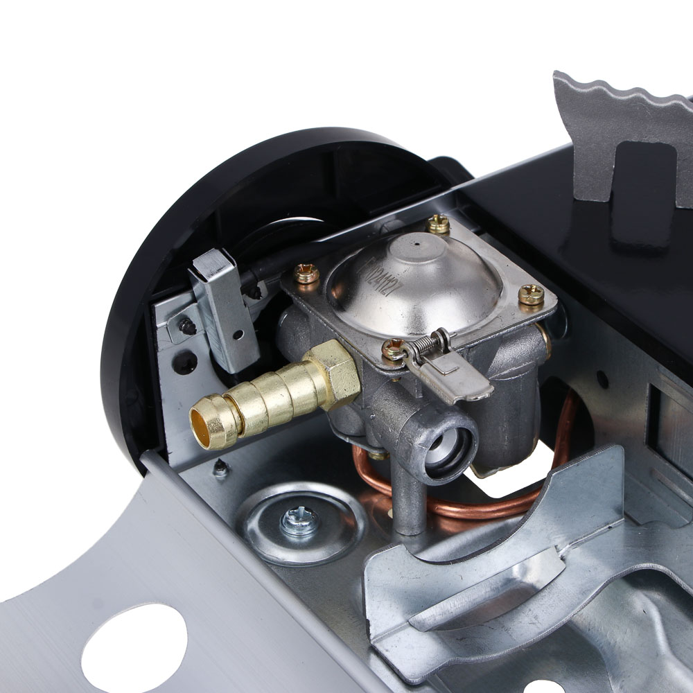 Плитка газ. с цанг. захватом тм ЕРМАК, переходник, кейс, алюминий, 25х20х7,7см, арт.№ 116-060