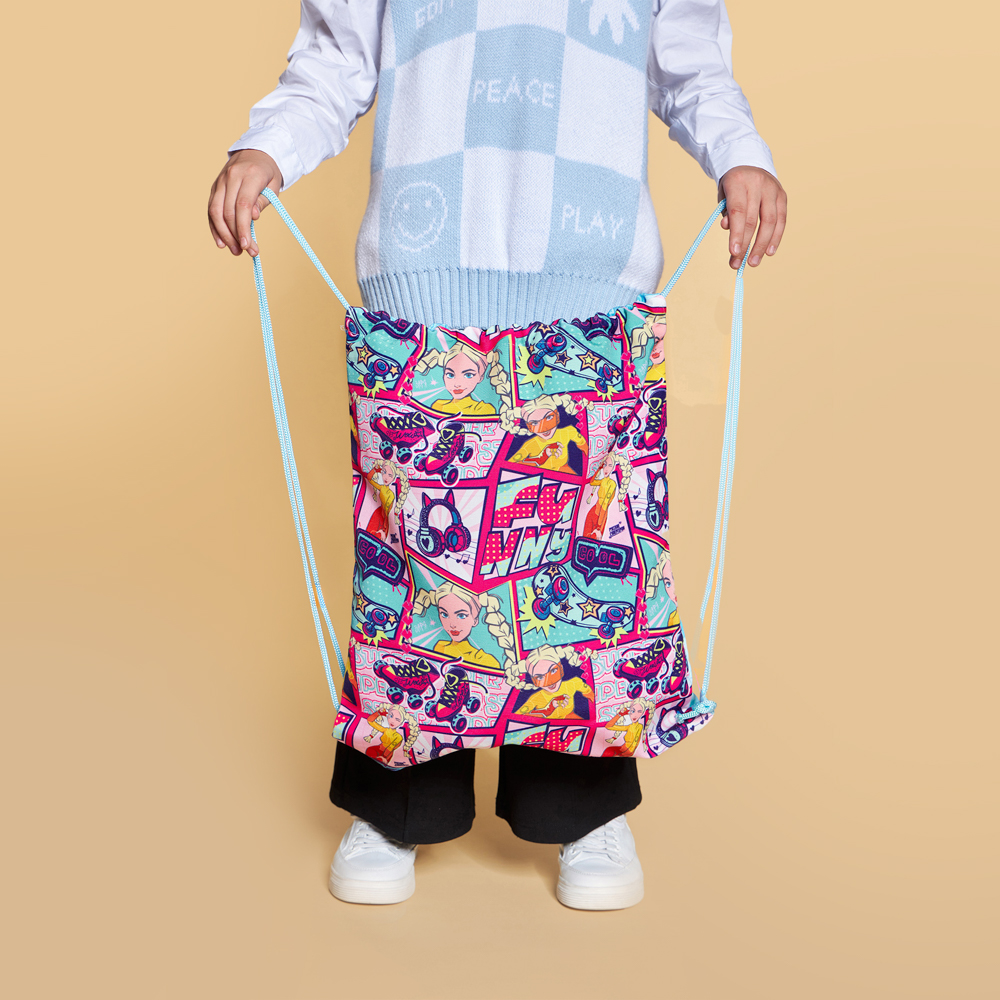 BY Русские Супергерои Мешок для обуви, 39х47см, сверхплотный п/э, 2-сторонняя печать "Заря фэшн", арт.№ 233-014