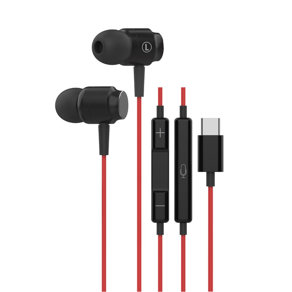 Наушники проводные внутриканальные с микрофоном BY HiFi, 10мм, TYPE-C, 120см, чёрный, арт.№ 410-158