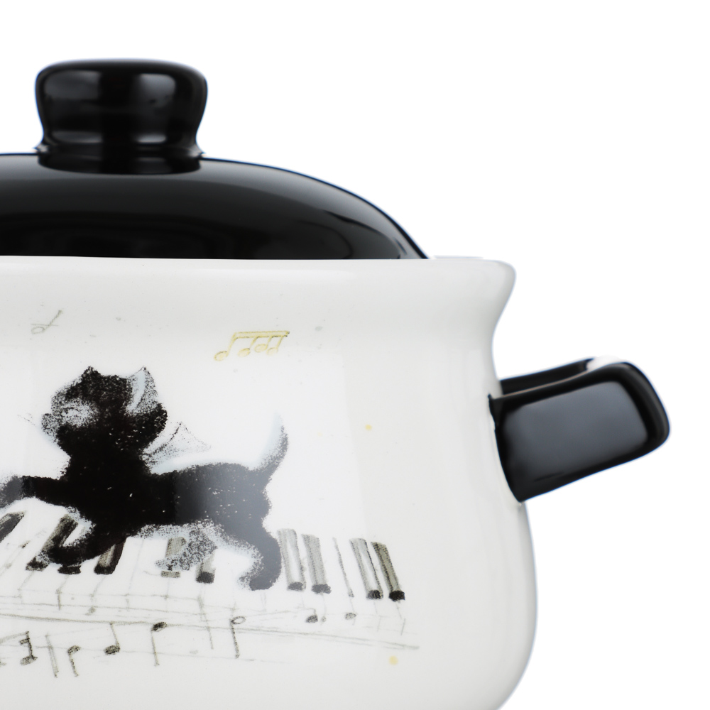 MILLIMI Котейка Горшочек для запекания, 500мл, 17х12х10,5см, керамика, арт.№ 824-123