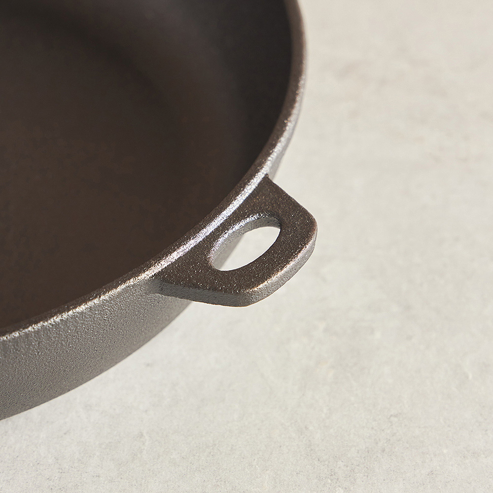 VETTA Сковорода чугун, d24х5см, деревянная ручка, индукция, арт.№ 808-006