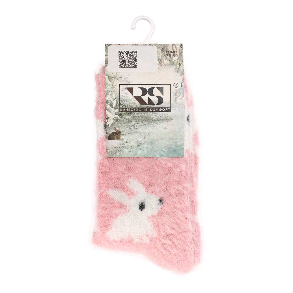 Носки женские классические с имитацией норки, тм RS, 96% п/э, 4% спандекс, р. 36-39, RSQ4, арт.№ 019-510