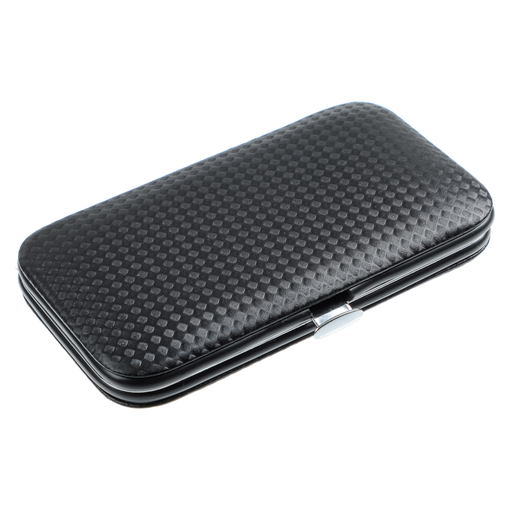 ЮНИLOOK Набор маникюрный 8 предметов, металл, 10,7х6см, черный, арт.№ 305-430