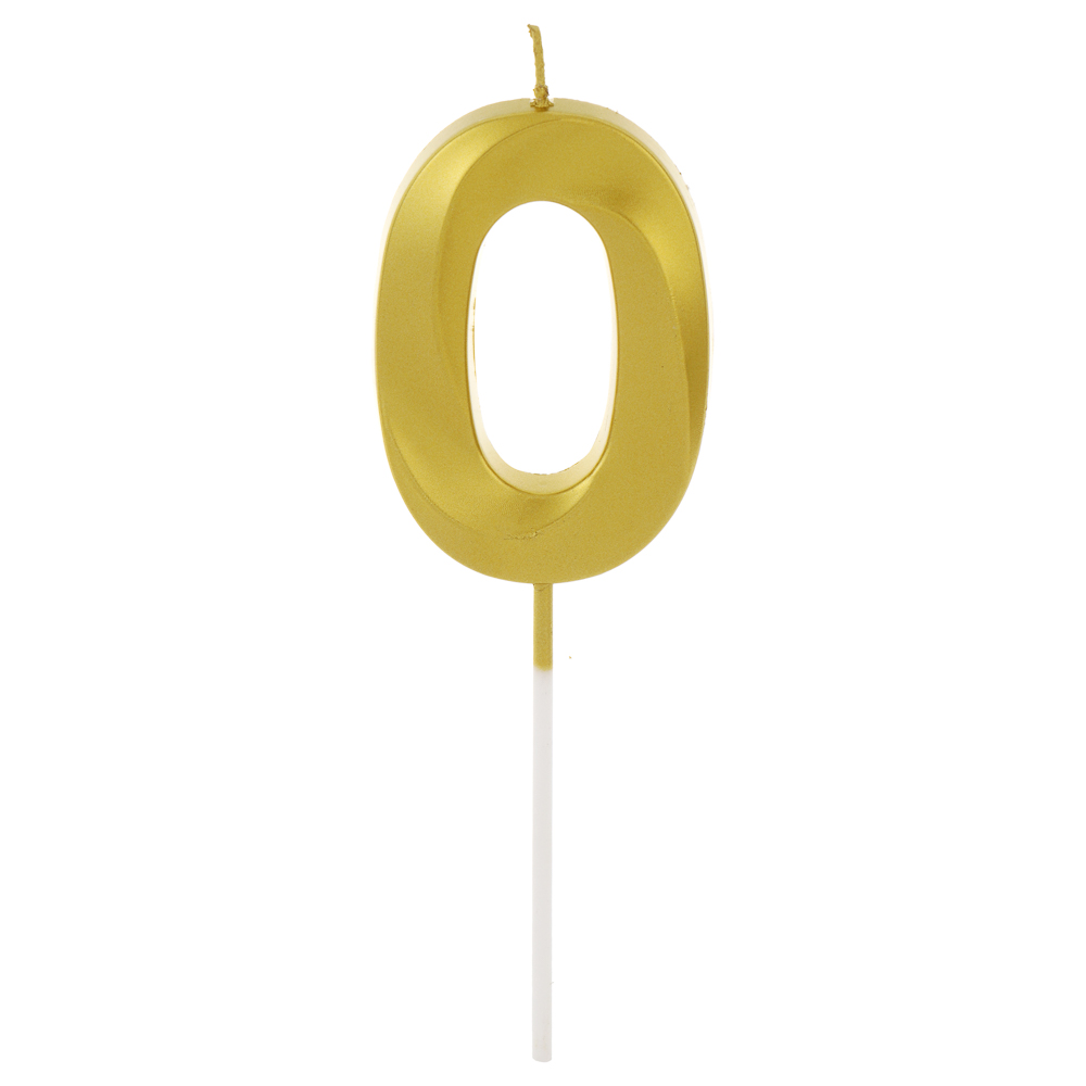 Свеча для торта тм FNTASTIC 7 см, в форме цифр (0), парафин, арт.№ 506-267