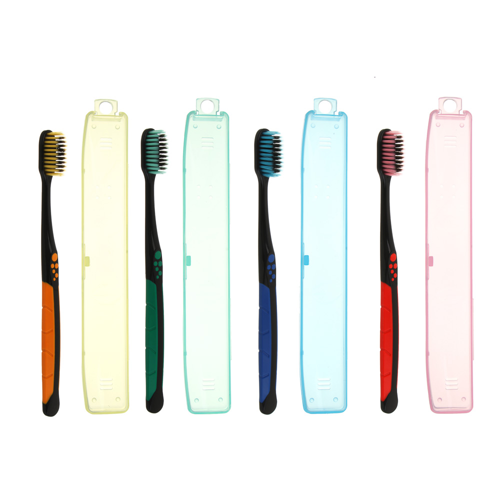 Зубная щетка тм PROWAY средней жесткости с широкой головкой, с футляром, 1шт, арт.№ 982-046