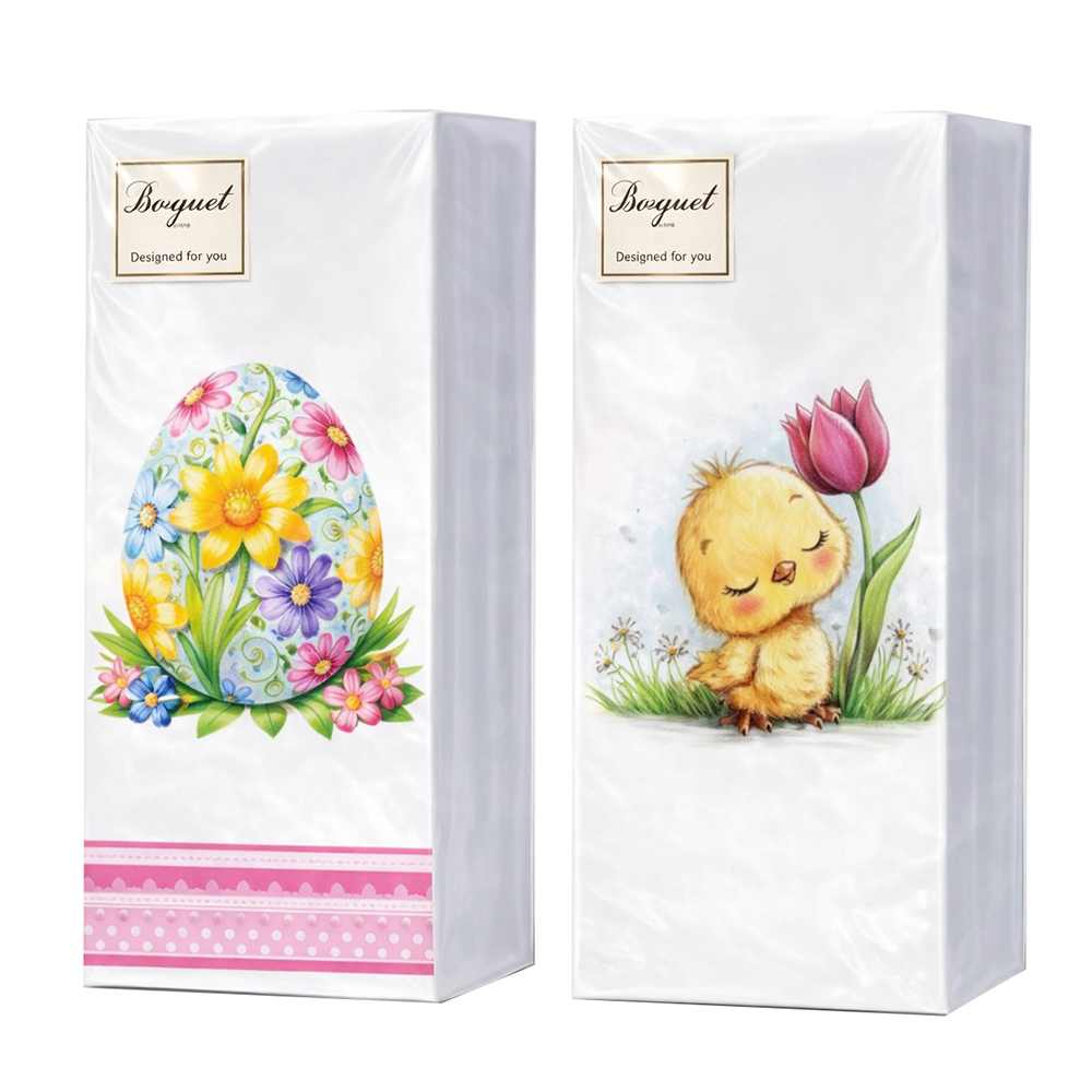 Салфетки бумажные Bouquet Пасхальный набор 1/8, 33х33см, 2сл, арт.№ 912-036