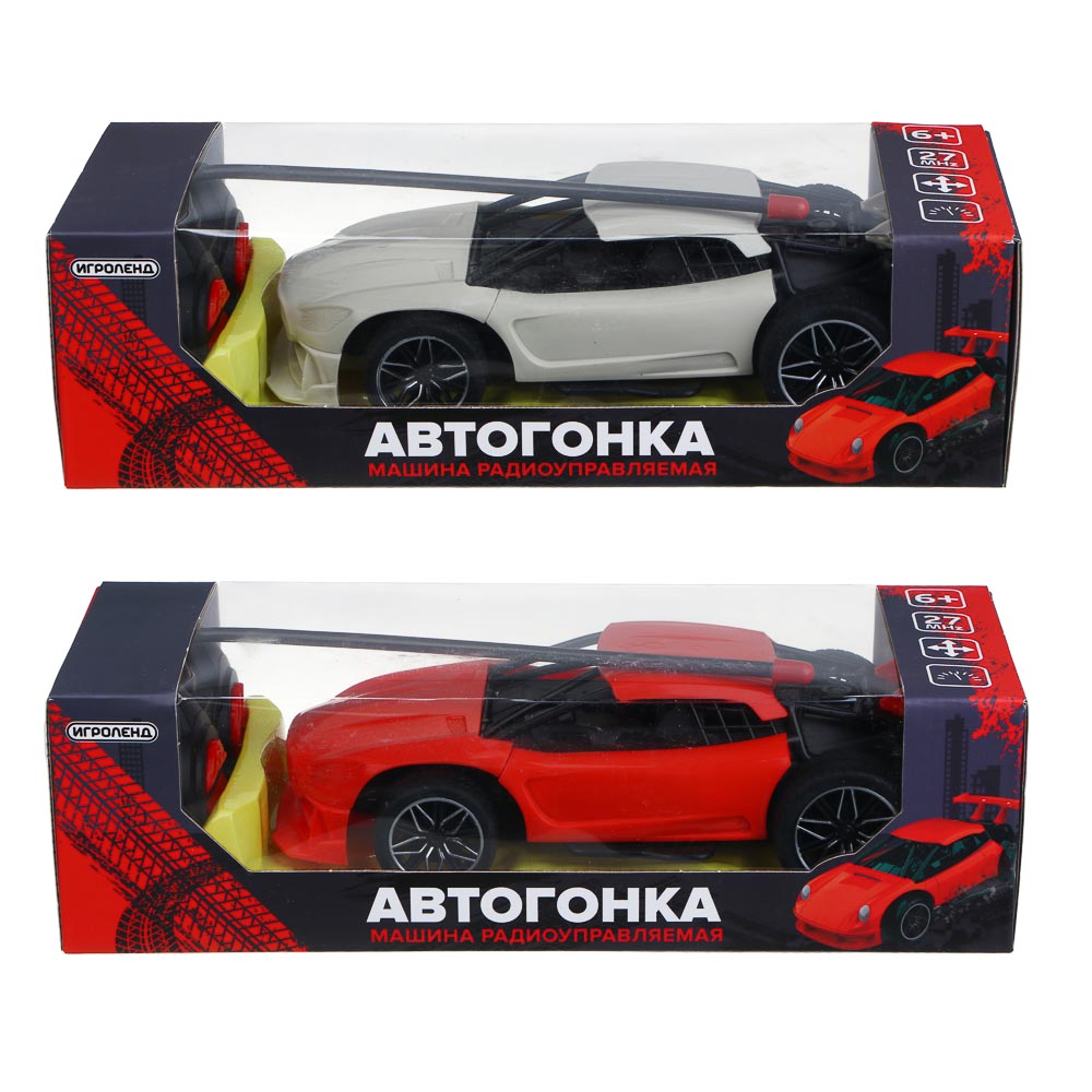 ИГРОЛЕНД Машина на радиоуправлении "Автогонка", 4-кан.пульт, 5АА, ABS, PP, TPA, 26х9,7х7,4см, 2диз, арт.№ 293-226