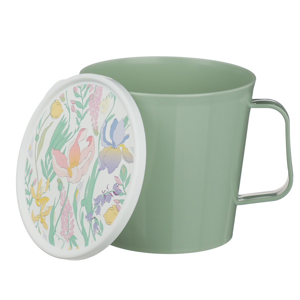 Ботаника Кружка с крышкой 750мл, пластик, 3 цвета, арт.№ 861-563