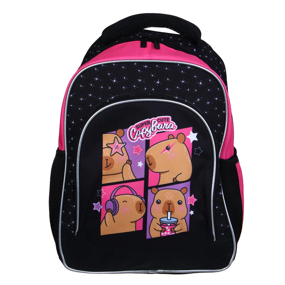 Рюкзак школьный 39х30х22 см Капибара FLOMIK, 1 отд., 1 передний, 2 бок.карм., эрг.спинка, упл.лямки, арт.№ 524-237