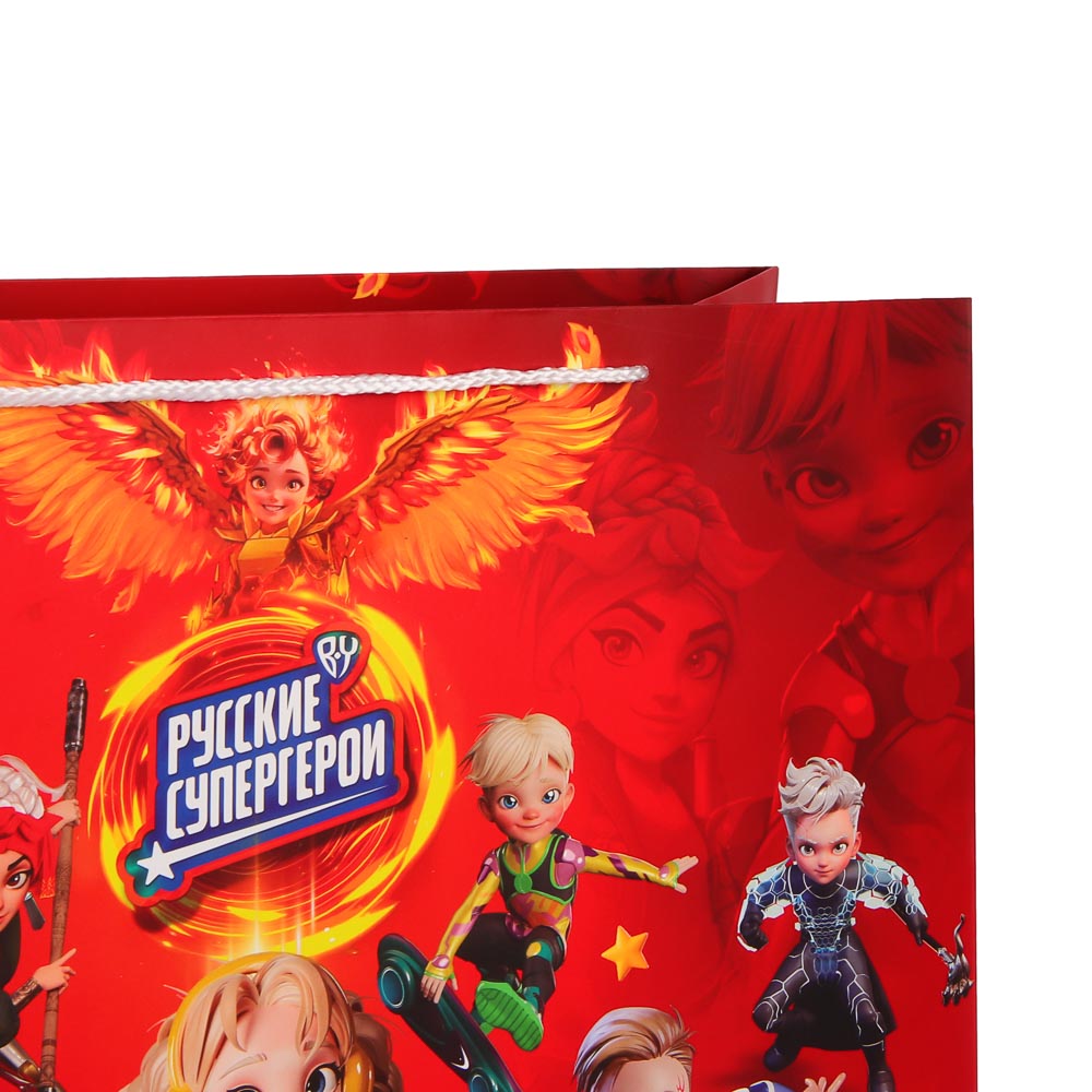 Пакет подарочный бумажный тм BY Русские Супергерои Стражники, 42x30x15 см, 6 +, арт.№ 507-523
