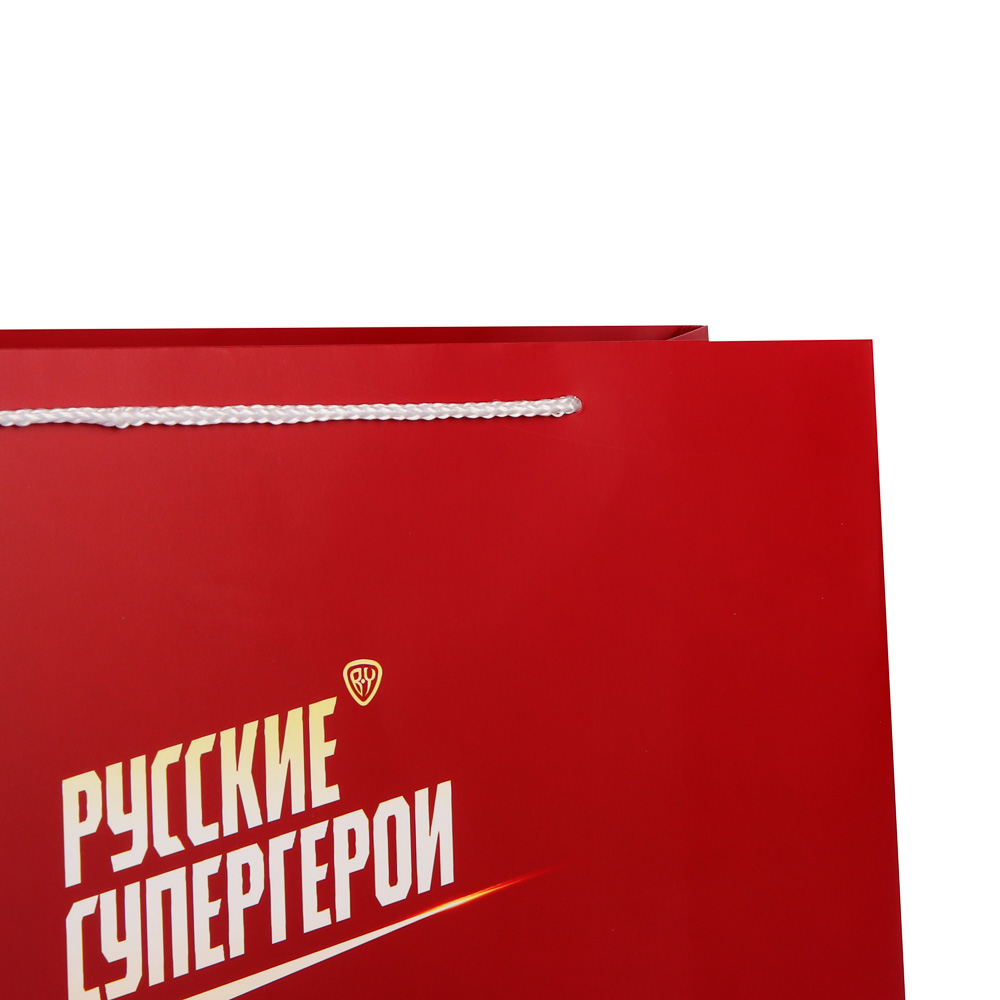 Пакет подарочный бумажный тм BY Русские Супергерои, 42x30x15 см, 16 +, арт.№ 507-524