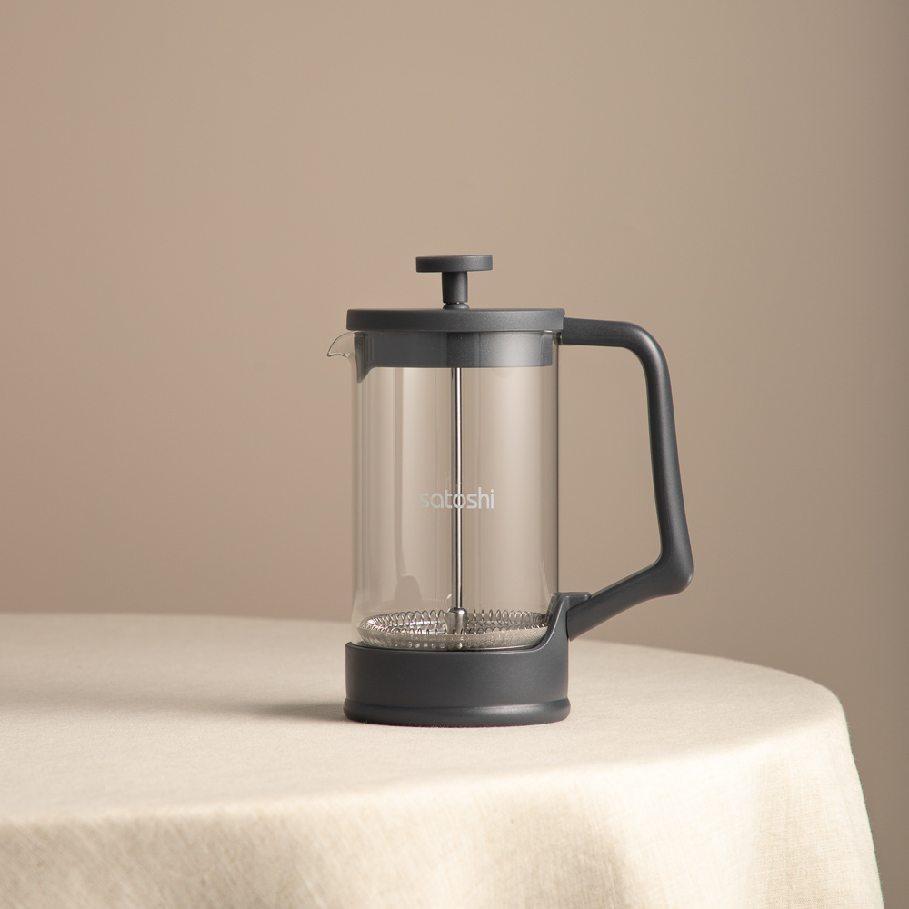 SATOSHI Фавьер серый Френч-пресс 600мл, жаропрочное стекло, арт.№ 850-250