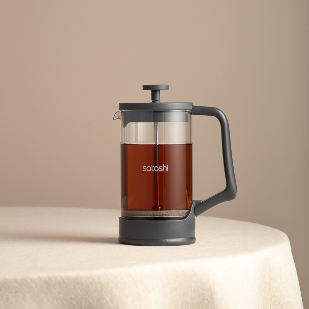 SATOSHI Фавьер серый Френч-пресс 600мл, жаропрочное стекло, арт.№ 850-250