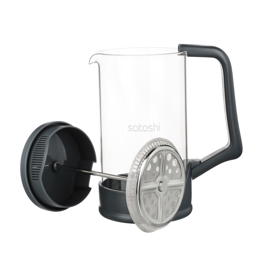 SATOSHI Фавьер серый Френч-пресс 600мл, жаропрочное стекло, арт.№ 850-250