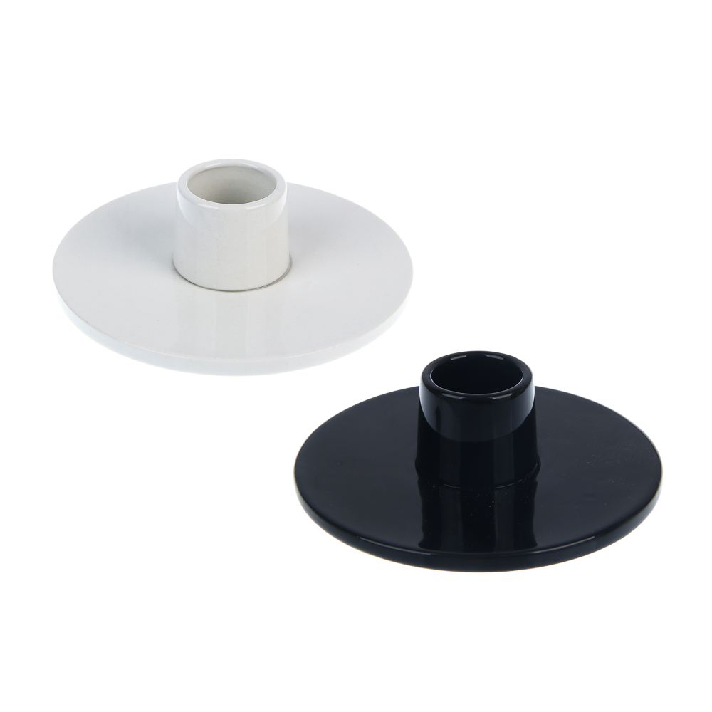 Подсвечник, 11x11x4 см, гипс, 2 цвета, арт.№ 477-251