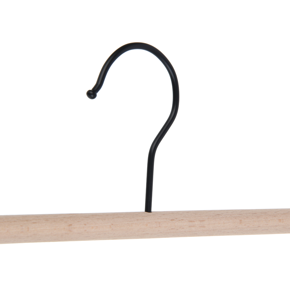 Вешалка для юбок и брюк тм VETTA, 33х10х2,8 см, с зажимами, металл, дерево, цвет черный, арт.№ 456-148
