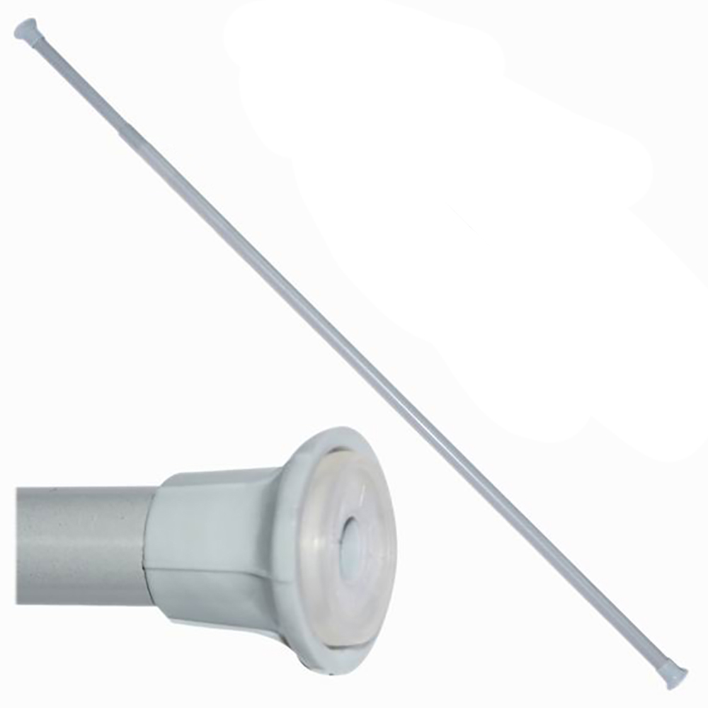 Карниз для шторы в ванную раздвижной 280 см, металлик, арт.№ 464-012