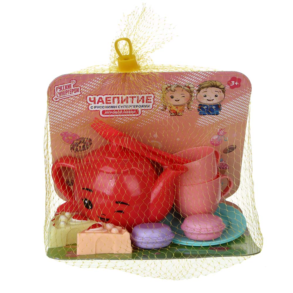 BY Набор игровой, посудка "Чаепитие c Русскими Супергероями", 14 пр., PP, 18х12х14 см, арт.№ 294-205