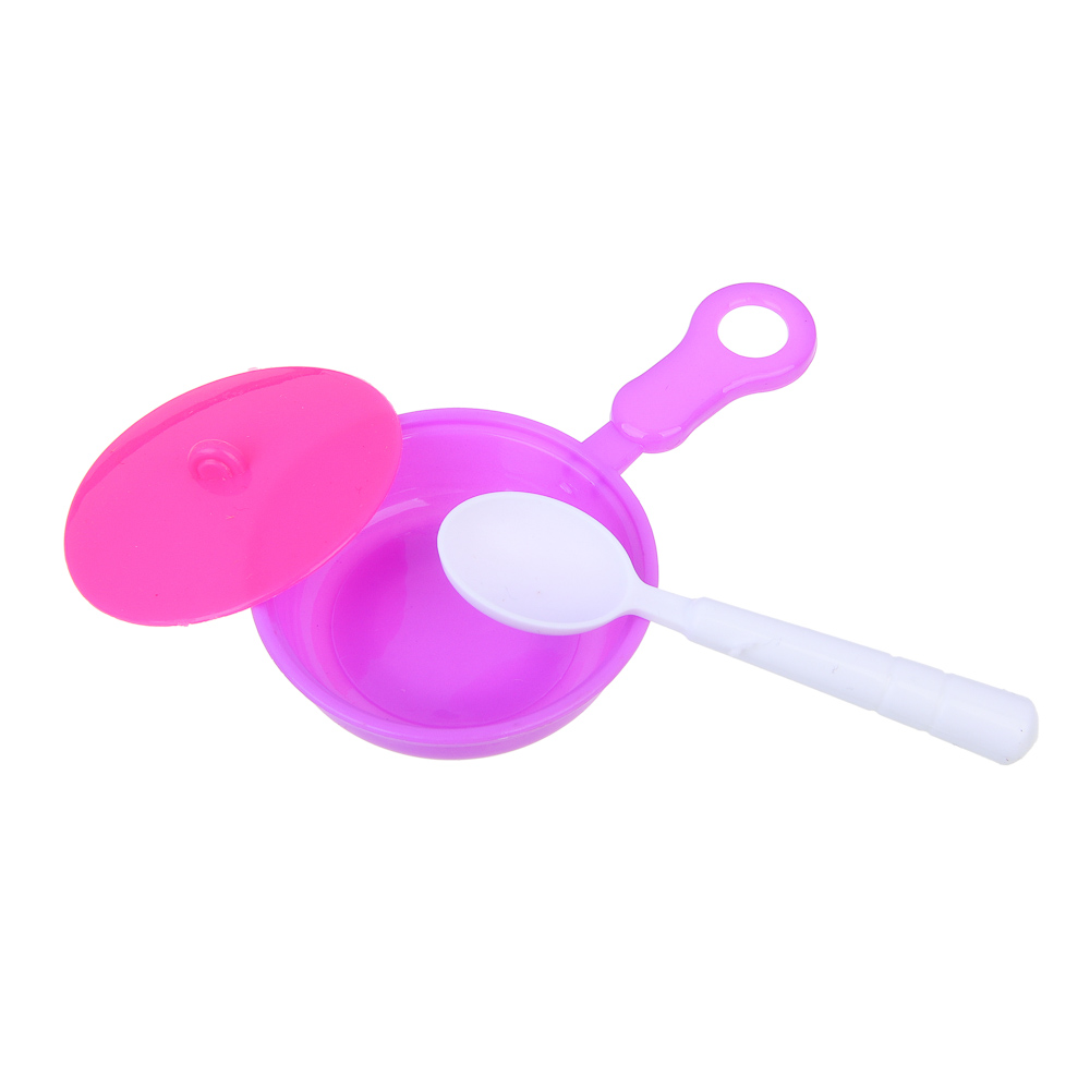 ИГРОЛЕНД Набор игровой, посудка с продуктами, кукольный завтрак, PP, ABS, 16х3,5х22 см, арт.№ 294-206