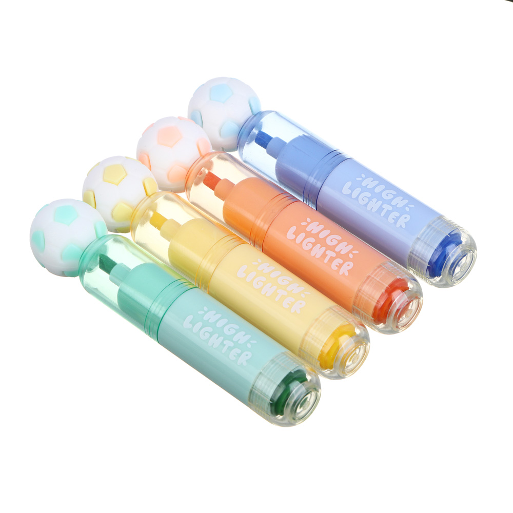 Маркер-выделитель, со штампиком, наконечник в форме мяча, 4 цвета, арт.№ 613-123