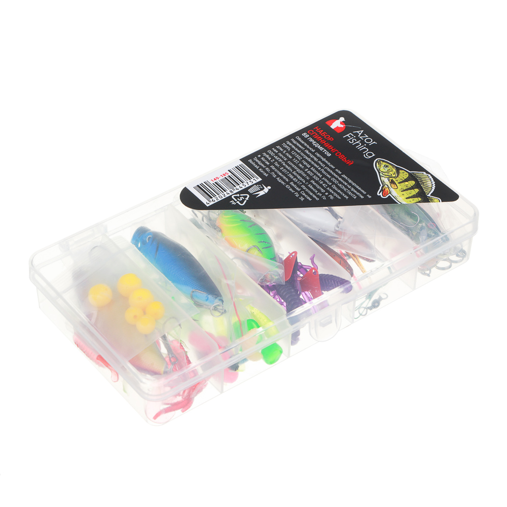 AZOR FISHING Набор спиннинговый 88 предметов, арт.№ 149-185